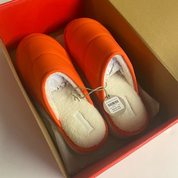 NWT Anthropologie Maeve-puff platform slippers in coral.Size 10 - Picture 3 of 6